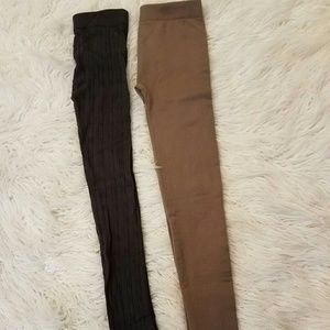 2 prs leggings sz small with pattern